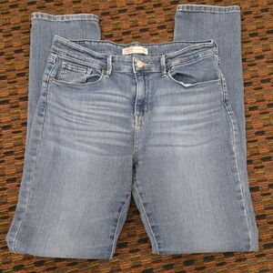 Levi Strauss Signature Womens 12L Mid Rise Straight Blue Jeans W31 L34 Stretch